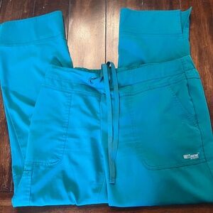 Greys Anatomy Signature Green Scrub Pants Medium Top Large Set Womens